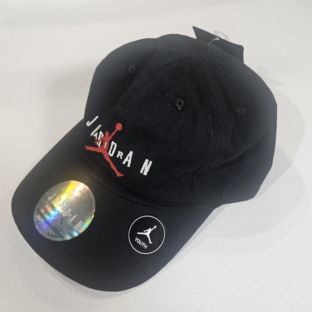 Air‎ Jordan Youth Hat Cap Black Red Jumpman Logo Nike Official Gear Adjustable